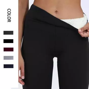 Зимние теплые женские колготки размера плюс 5XL, сексуальные, с высокой талией, эластичные, утолщенные, леггинсы, флисовые штаны, женские термолеггинсы XXXXXL чёрный