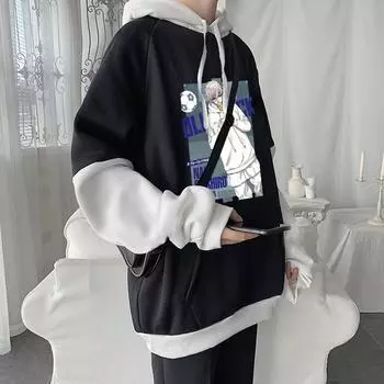 Зимние толстовки с капюшоном японского аниме BLUE LOCK Seishiro Nagi, манга, графические карманы, топы с капюшоном, мужские и женские модные толстые теплые толстовки S чёрный