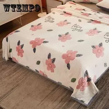 Зимние толстые двухслойные одеяла, теплое одеяло с ворсом для спальни, бархатное двухслойное одеяло, пододеяльник для общежития, одеяло 120*200cm