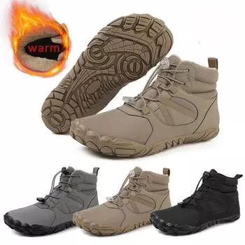 Зимние треккинговые зимние ботинки, теплые зимние ботинки на меховой подкладке, босоножки, уличные водонепроницаемые ботильоны, мужские и женские походные ботинки 36 коричневый