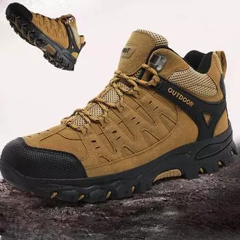 Зимние туфли на платформе для мужчин, уличные кроссовки на шнуровке, мужские нескользящие кроссовки для скалолазания и походов 39 хаки