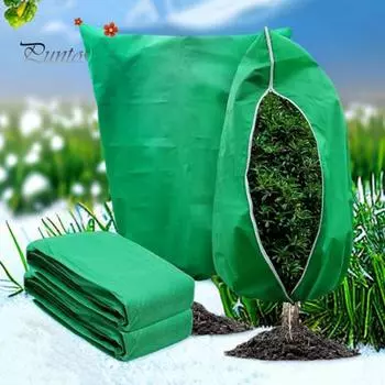 Зимние укрытия для растений Защита от замерзания Холодостойкое укрытие с затягивающимся шнурком Противоморозный щит для уличных растений Фруктовые деревья Горшечные растения L светло-желтого