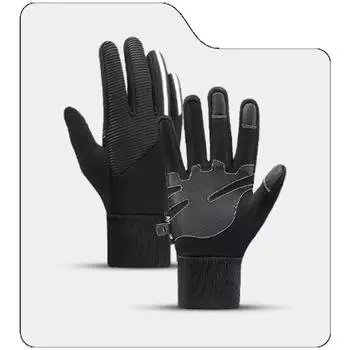 Зимние уличные теплые противоскользящие износостойкие перчатки для занятий спортом на открытом воздухе ветрозащитные водонепроницаемые чувствительные сенсорные перчатки для экрана S