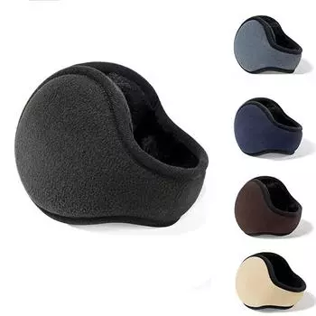 Зимние унисекс теплые меховые наушники для мужчин и женщин бархатные наушники утолщенные теплые наушники для езды на велосипеде и катания на лыжах плюшевые наушники чёрный