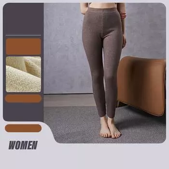 Зимние утепленные брюки из длинной шерсти и овчины, меховые, мужские и женские, с высокой талией, с шерстяной подкладкой XXL