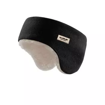 Зимние утепленные наушники для женщин, для занятий спортом на открытом воздухе, для велоспорта, теплые флисовые наушники, повязка на голову, ветрозащитная крышка для ушей, эластичный ушной вкладыш one size чёрный