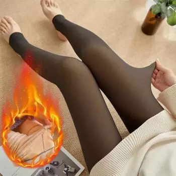 Зимние утепленные штаны с подкладкой Прозрачные цельные штаны Колготки для ног Длинные носки Колготки с шерстяной подкладкой Колготки 80G