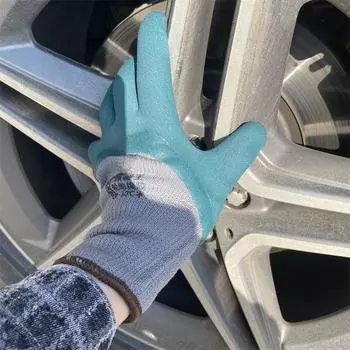 Зимние утолщенные и бархатные шины, резиновые износостойкие противоскользящие перчатки для охраны труда на строительной площадке, строительные перчатки