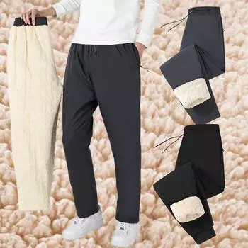 Зимние утолщенные мужские повседневные брюки с флисовой подкладкой, универсальные брюки, теплые, ветрозащитные, термобелье для холодной погоды 8XL M серый