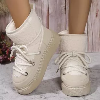 Зимние утолщенные зимние сапоги Утолщенные шерстяные теплые многофункциональные зимние хлопковые сапоги 36 чёрный