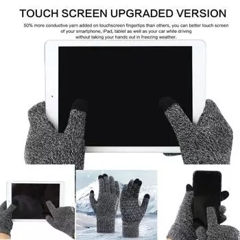Зимние велосипедные перчатки унисекс, вязаные эластичные перчатки с сенсорным экраном, утолщенные противоскользящие, теплые ветрозащитные, толстые, с пятью пальцами, мягкие женские и мужские перчатки для верховой езды на открытом воздухе красный