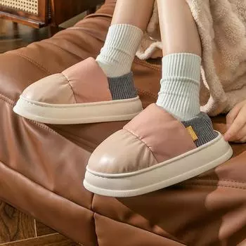 Зимние водонепроницаемые ботинки для снега для женщин 2024 года, теплые короткие ботинки из плюша с подкладкой из хлопка, женские нескользящие ботинки на платформе 45 36-37 серый