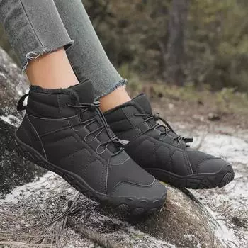Зимние водонепроницаемые нескользящие ботинки средней высоты 2024 года из хлопка с теплым и износостойким верхом для мужчин и женщин 40