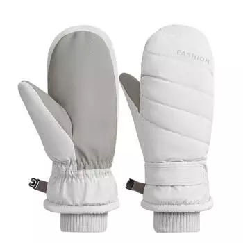 Зимние водонепроницаемые перчатки для езды на мотоцикле, утолщенные перчатки для сенсорных экранов XL белый