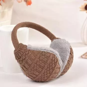 Зимние вязаные наушники унисекс : Съемный и моющийся сапфировый