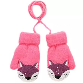 Зимние вязаные перчатки для маленьких мальчиков и девочек, детские утолщенные теплые перчатки с героями мультфильмов