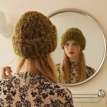 Зимние вязаные шапки, дизайнерские шерстяные вязаные шапки, шапки для женщин, индивидуальные шапки, модные теплые шапки с грубой иглой