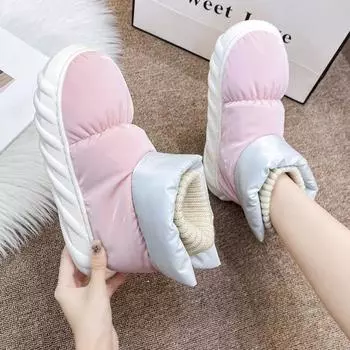 Зимние высокие сапоги для женщин из ткани Down Snow Boots 36 розовый