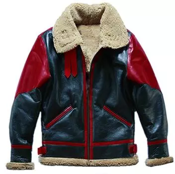 Зимние заказы Surge Fur Integrated Thickened Jacket Искусственная кожа Velvet Men s Coat Contrasting Jacket S синий