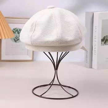 Зимние женские береты, женские береты в стиле ретро, шапки для женщин, шляпы, шапки для женщин, восьмиугольная шляпа газетчика чёрный