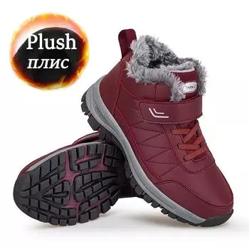 Зимние женские ботинки, ветрозащитные зимние ботинки, теплые бархатные женские хлопковые ботинки, нескользящие походные ботинки, удобная женская повседневная обувь 35