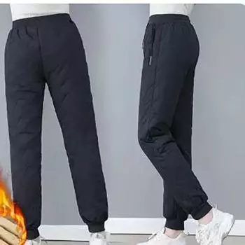 Зимние женские брюки больших размеров с подкладкой, утолщенные, ветрозащитные, теплые, холодные, свободные, повседневные брюки XXS