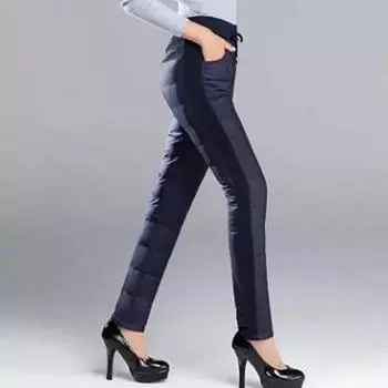 Зимние женские брюки больших размеров с подкладкой, утолщенные, теплые, свободные, повседневные, удобные, с высокой талией 4XL