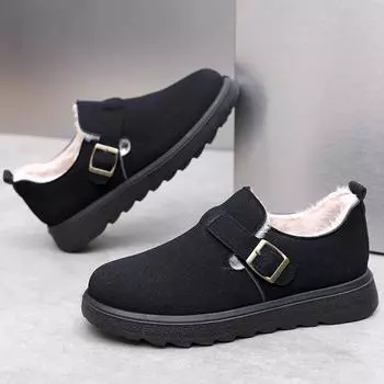 Зимние женские хлопковые туфли плюшевые модные ретро-туфли Bean плюшевые теплые женские ботильоны на платформе женские ботинки Zapatillas Mujer 36 хаки