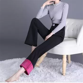 Зимние женские корейские бархатные утепленные с высокой талией модные высокоэластичные повседневные свободные леггинсы тонкие женские в стиле Харадзюку S