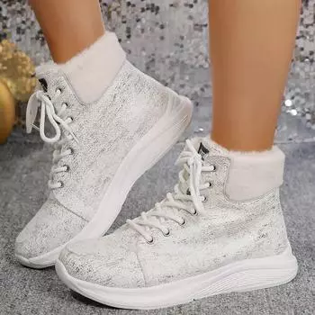 Зимние женские короткие ботинки на шнуровке с плоским дном, простые, с острым носком 36 оранжевый