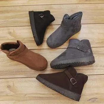 Зимние женские короткие плюшевые теплые зимние ботинки повседневная обувь новые замшевые меховые ботинки челси ботильоны на плоской подошве женская обувь на платформе Botas D124 36