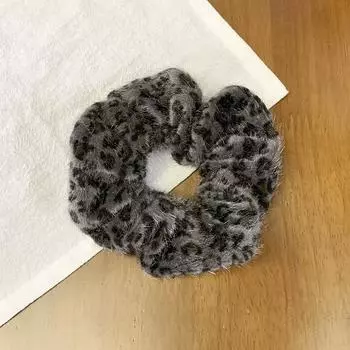 Зимние женские леопардовые эластичные резинки для волос для девочек винтажные мягкие плюшевые повязки для волос с хвостиком аксессуары для волос женская резинка для волос веревка One Size