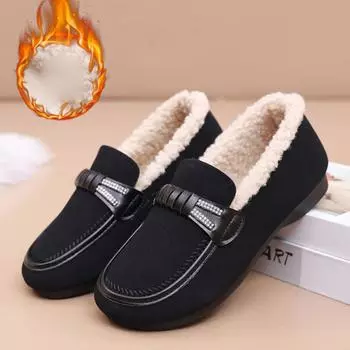 Зимние женские лоферы с флисовой подкладкой. Удобная уличная противоскользящая обувь. Женские теплые туфли из искусственной кожи на меховой подкладке. Туфли на плоской платформе. 36 серый