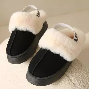 Зимние женские меховые ботильоны класса люкс, плюшевые теплые супер мини-сапожки, дизайнерская австралийская обувь на платформе 36 коричневый