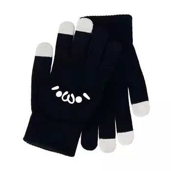 Зимние женские модные перчатки в корейском стиле для танцев маймай (Black) expression All yards