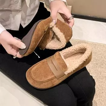 Зимние женские мокасины кожаные туфли для вождения удобные туфли на плоской подошве повседневные туфли для медсестер прогулочные минималистичные туфли для беременных для девочек 35-42 EU:35 чёрный