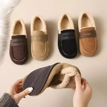 Зимние женские мокасины кожаные туфли для вождения удобные туфли на плоской подошве повседневные туфли для медсестер прогулочные минималистичные туфли для беременных для девочек 35-42 EU:35 чёрный