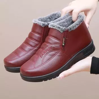 Зимние женские мягкие хлопковые туфли, модные повседневные утолщенные теплые хлопковые туфли 35