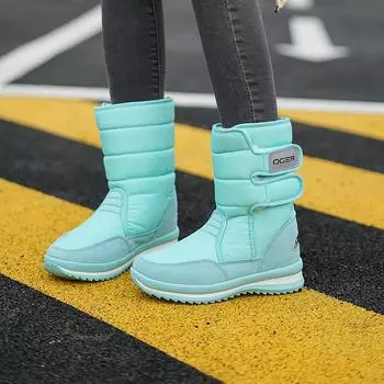 Зимние женские нескользящие водонепроницаемые зимние ботинки модели утолщенные мужские хлопковые ботинки мягкие зимние ботинки женские 41 белый