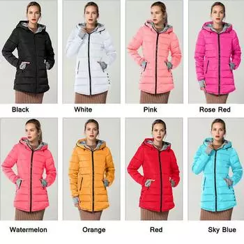 Зимние женские парки, утепленная теплая куртка с хлопковой подкладкой и капюшоном, большие размеры S-4XL L бежевый