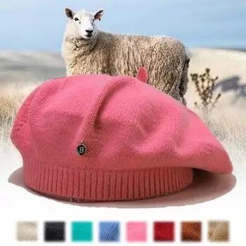Зимние женские шапки Винтажные береты Женские береты Простые шерстяные шапки Бини-береты