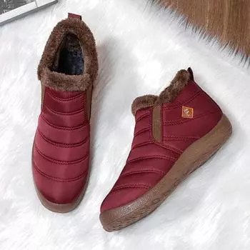 Зимние женские теплые нескользящие туфли на плоской подошве, легкие повседневные мягкие зимние ботинки, удобные утепленные ботинки 36 чёрный
