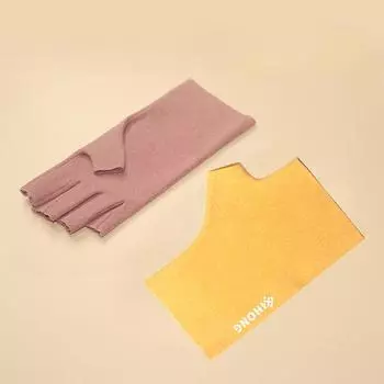 Зимние женские твердые термоизоляционные перчатки без пальцев легкие мягкие теплые модные варежки для набора текста на сенсорном экране перчатки для офисной работы нейл-арт