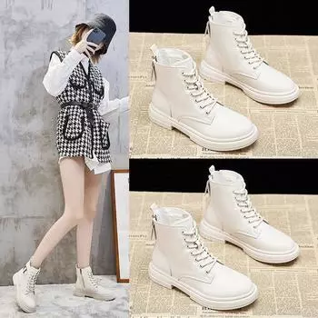 Зимние женские универсальные ботильоны модные утепленные теплые ботинки женские теплые хлопковые ботинки Zapatos De Mujer 35 бежевый