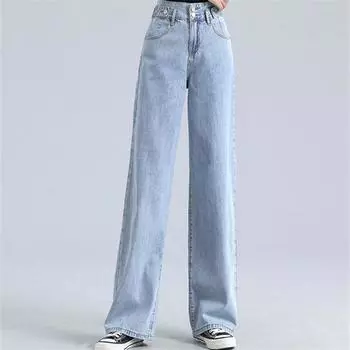 Зимние женские утепленные прямые джинсы с высокой талией, простые флисовые теплые облегающие эластичные женские повседневные джинсовые широкие брюки XS