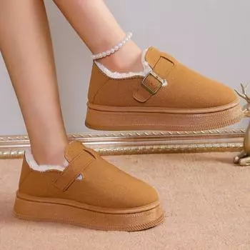 Зимние женские зимние сапоги из хлопка Boken в стиле ретро с толстым бархатом и толстой подошвой из хлопка 36 верблюд