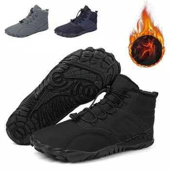 Зимние зимние ботинки для мужчин и женщин, сохраняющие тепло, хлопковая обувь, уличная походная обувь, плюшевые теплые высокие ботильоны, большие размеры 47, мужские кроссовки 36 серый