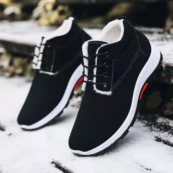 Зимние зимние сапоги Удобные теплые сапоги Износостойкая хлопковая обувь Мужские зимние сапоги Бархатные ботильоны 42 кофейный