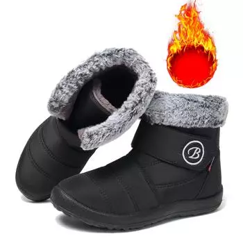 Зимние зимние сапоги Женские ботинки Водонепроницаемые женские ботинки 36 красный