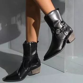 Зимниеновыемодныероскошные металлические дизайнерские кожаные туфли на высоком каблуке с заостренным носком и боковой молнией. Модные женские туфли на высоком каблуке большого размера. Botas Mujer 36
